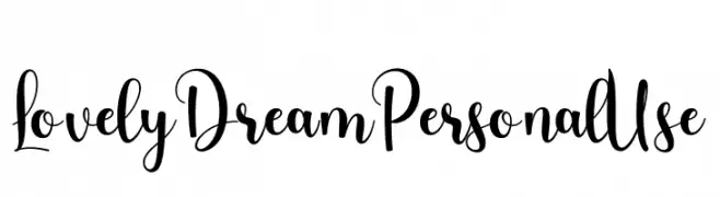 Lovely Dream Personal Use  フリーフォントのダウンロード