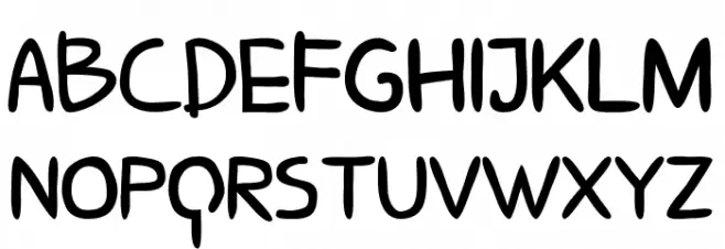 Lovely Eunike Hans Normal Font UPPERCASE