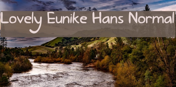 Lovely Eunike Hans Normal Font examples