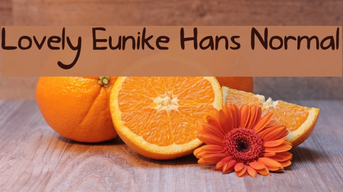 Lovely Eunike Hans Normal Font examples