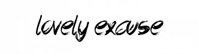 Lovely Excuse  les polices de caractères gratuit tlcharger