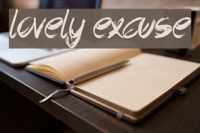 Lovely Excuse Font examples