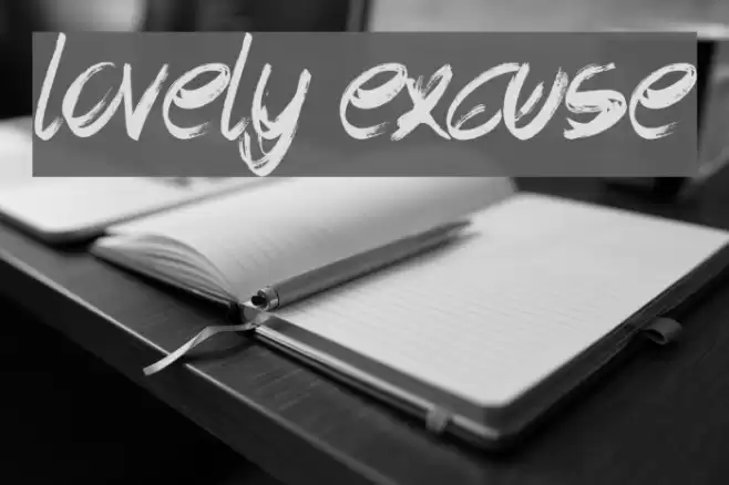 Lovely Excuse Caratteri examples