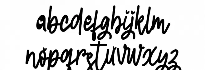 Lovely FREE フォント 小文字