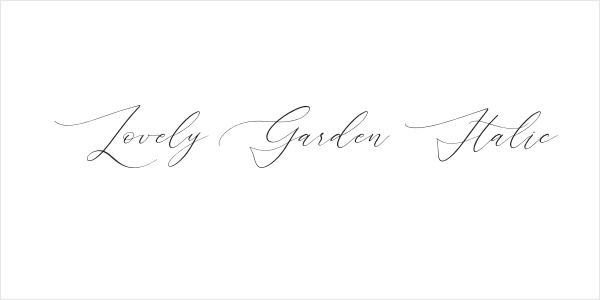 Lovely Garden Italic Logo