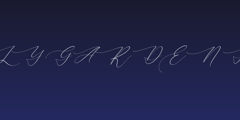 Lovely Garden Italic Social Header