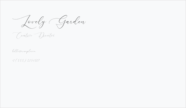 Lovely Garden Business Card