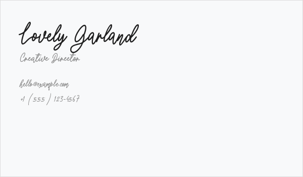 Lovely Garland Business Card