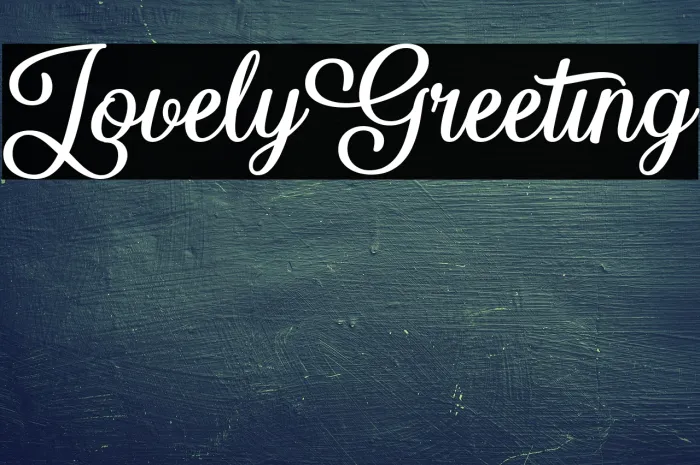Lovely Greeting Example 3