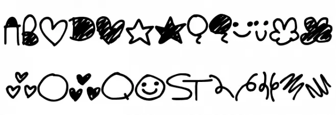 Lovely Grooves 2 フォント 大文字