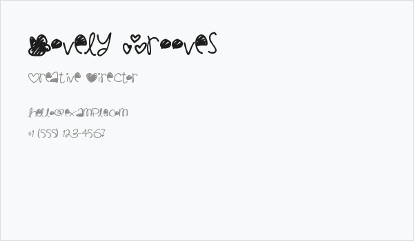 Lovely Grooves Business Card