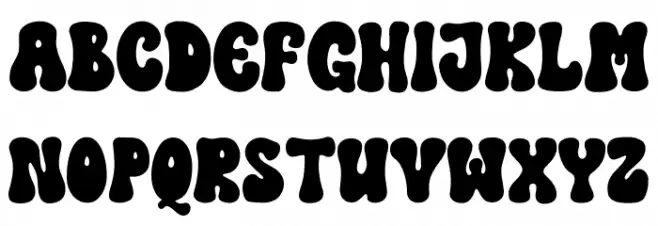 Lovely Groovy Regular Schriftart Groß