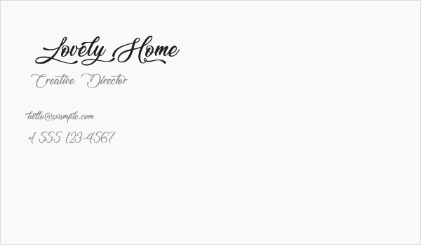 Lovely Home Business Card
