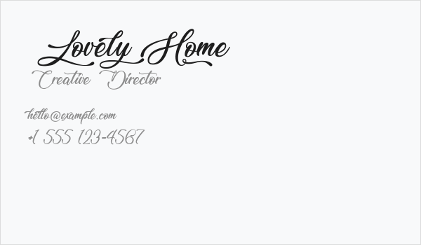 Lovely Home Business Card