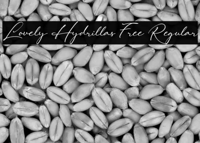 Lovely Hydrillas Free Regular Font examples