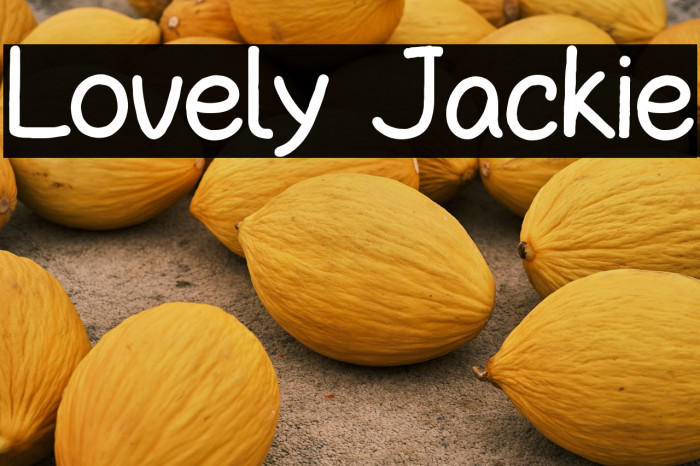 Lovely Jackie Schriftart examples