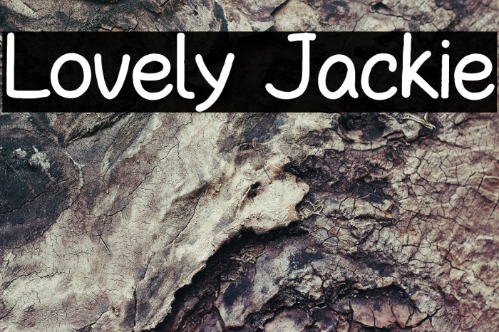 Lovely Jackie Schriftart examples