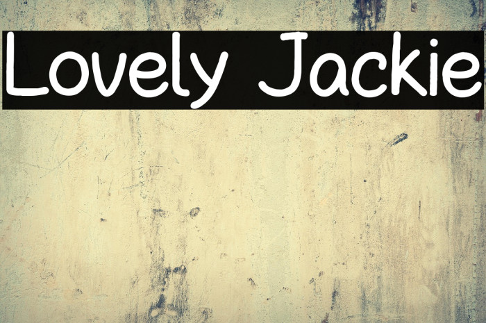 Lovely Jackie Schriftart examples