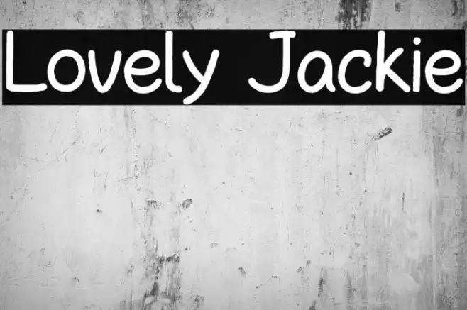 Lovely Jackie Font examples