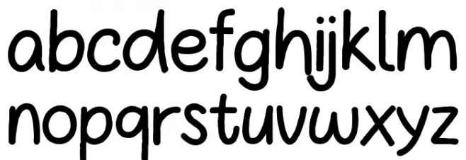 Lovely Jackie Schriftart Kleinbuchstaben