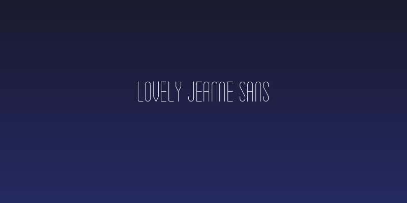 Lovely Jeanne Sans Social Header