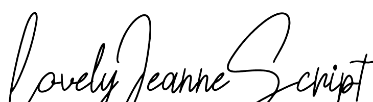 Lovely Jeanne Script  les polices de caractères gratuit tlcharger