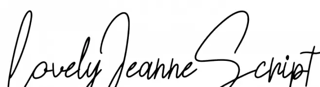 Lovely Jeanne Script  Frei Schriftart Herunterladen