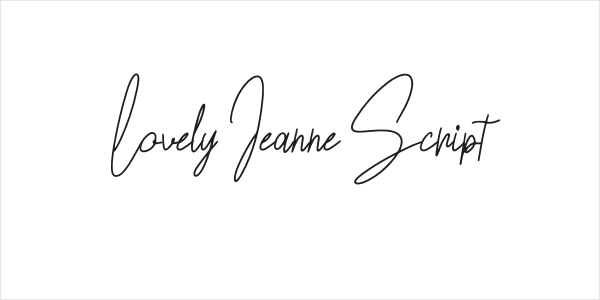 Lovely Jeanne Script Logo