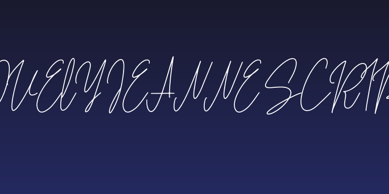 Lovely Jeanne Script Social Header