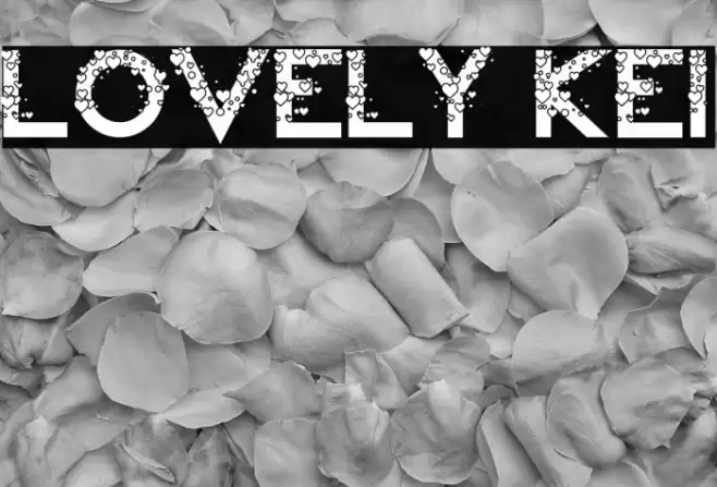 Lovely Kei Шрифта examples