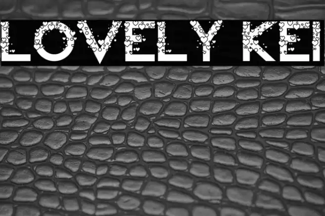 Lovely Kei Шрифта examples