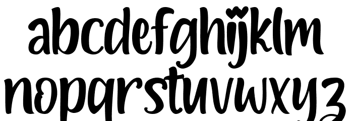Lovely Kids Font LOWERCASE