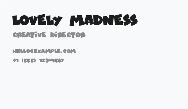 Lovely Madness Business Card
