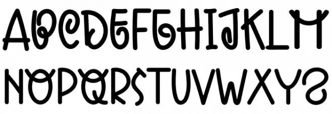 Lovely Melody Font UPPERCASE