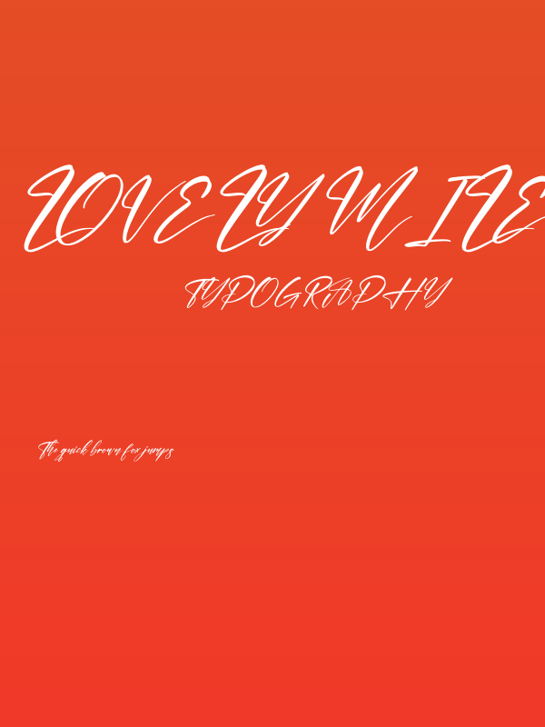 Lovely Miles Italic Poster