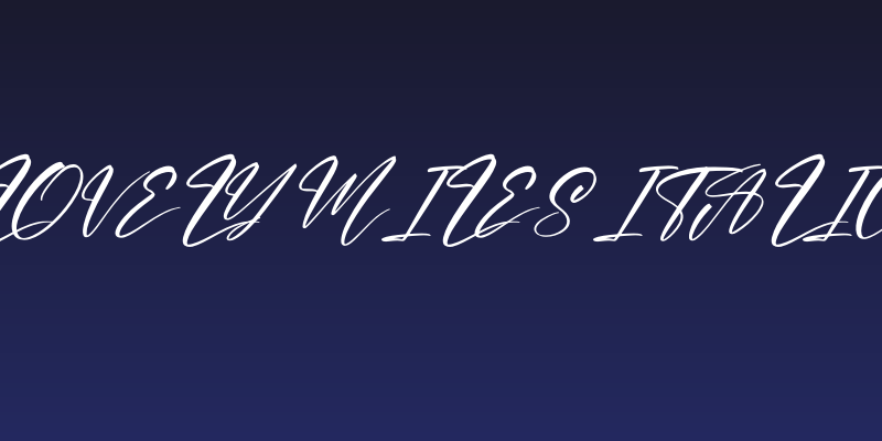Lovely Miles Italic Social Header