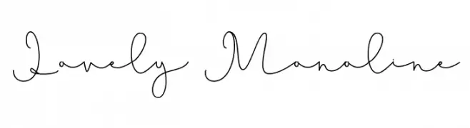Lovely Monoline Schriftart