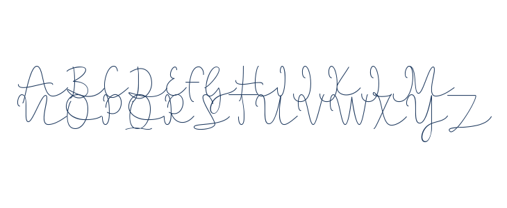 Lovely Monoline Uppercase