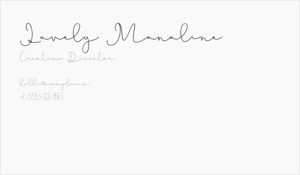 Lovely Monoline Business Card
