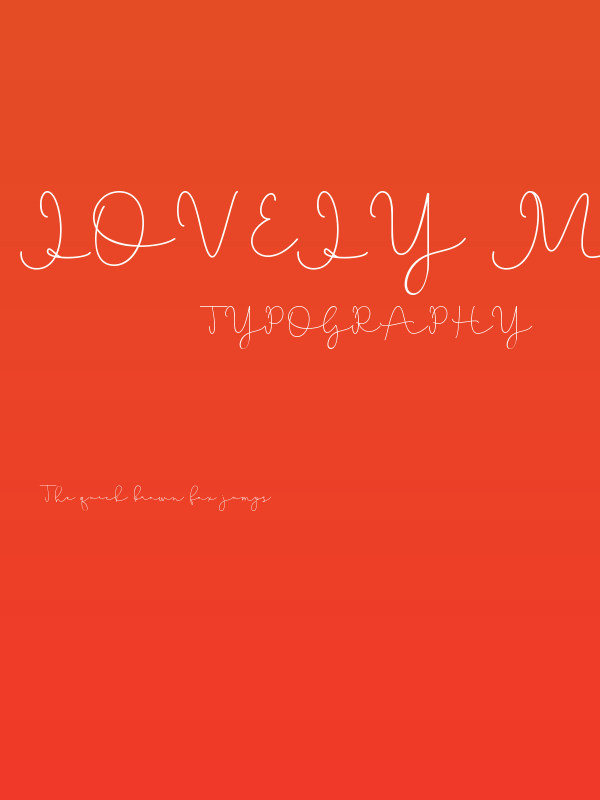 Lovely Monoline Poster