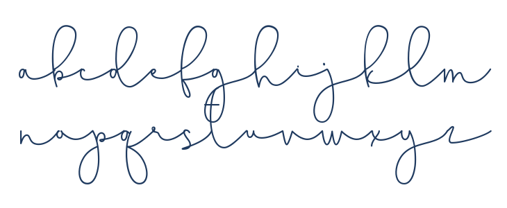 Lovely Monoline Lowercase