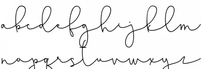 Lovely Monoline Schriftart Kleinbuchstaben