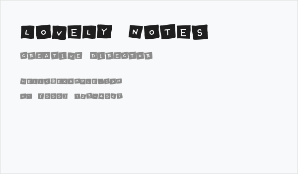 Lovely Notes Business Card