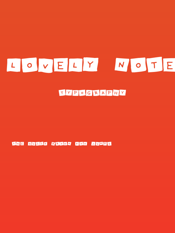 Lovely Notes Poster
