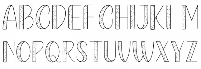 Lovely Orange Dot Font Litere mari