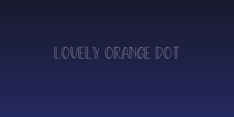 Lovely Orange Dot Social Header