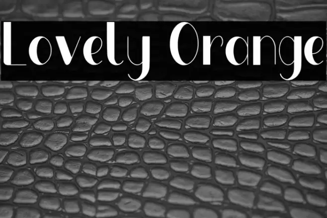 Lovely Orange Font examples