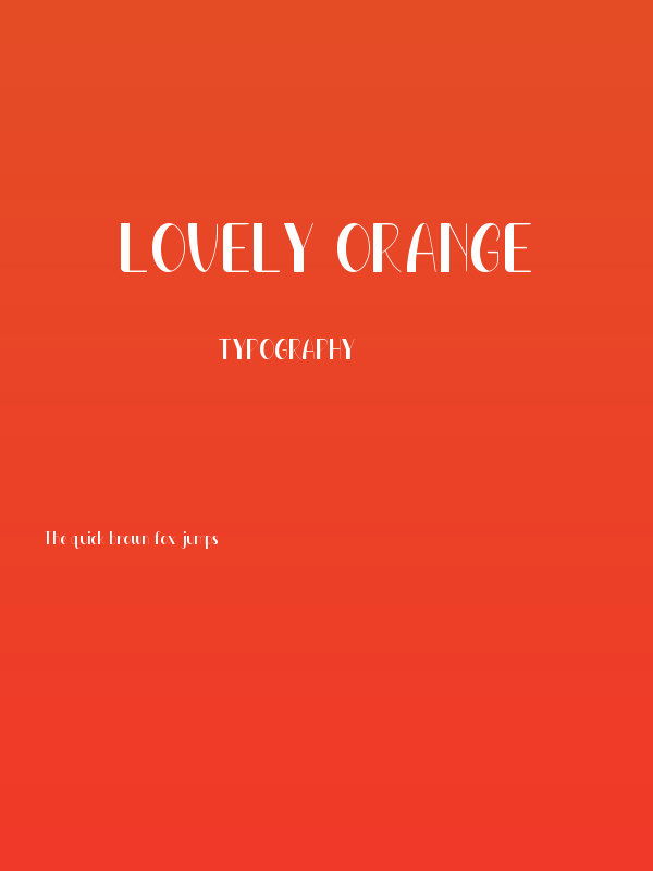 Lovely Orange Poster