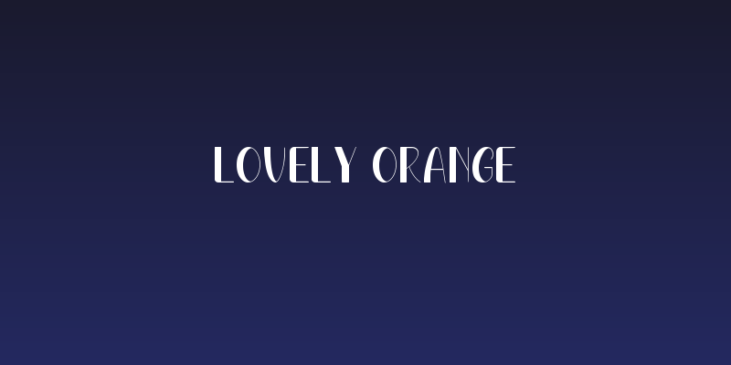 Lovely Orange Social Header