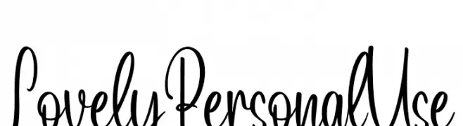 Lovely Personal Use  تنزيل الخطوط